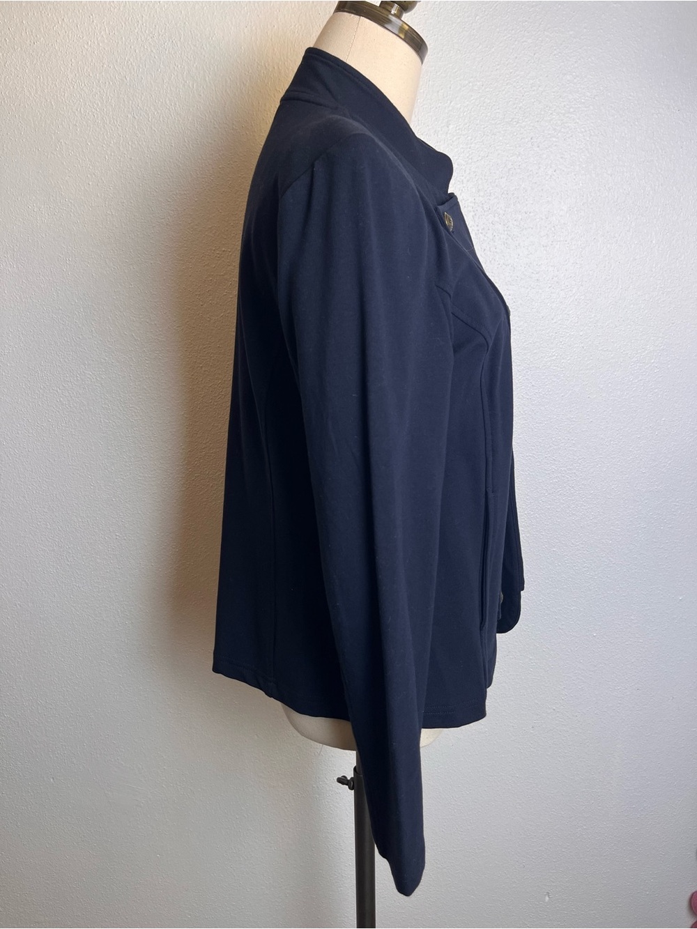 Tommy Hilfiger Navy Double-Breasted Military Blazer with Metal Crest Buttons - Picture 5 of 9